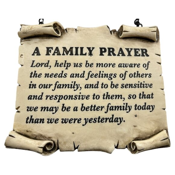 Religious‎ 3D Hanging Scroll Design Wall Art - A Family Prayer - Picture 3 of 11
